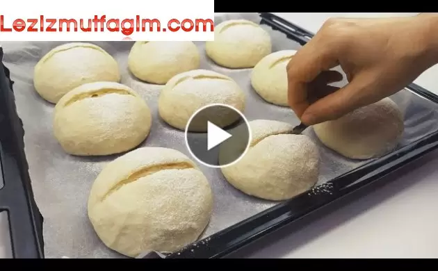 Evde Yapılabilecek En Pratik Ekmek Tarifi Fırında Tere Yağlı Mayalı Baget Ekmek Yapımı !! Enfes
