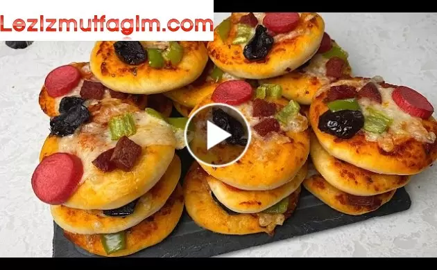 Kapış Kapış Tüketilen Mini Pizzalar Kahvaltılık Pizza Tarifi #Minipizza