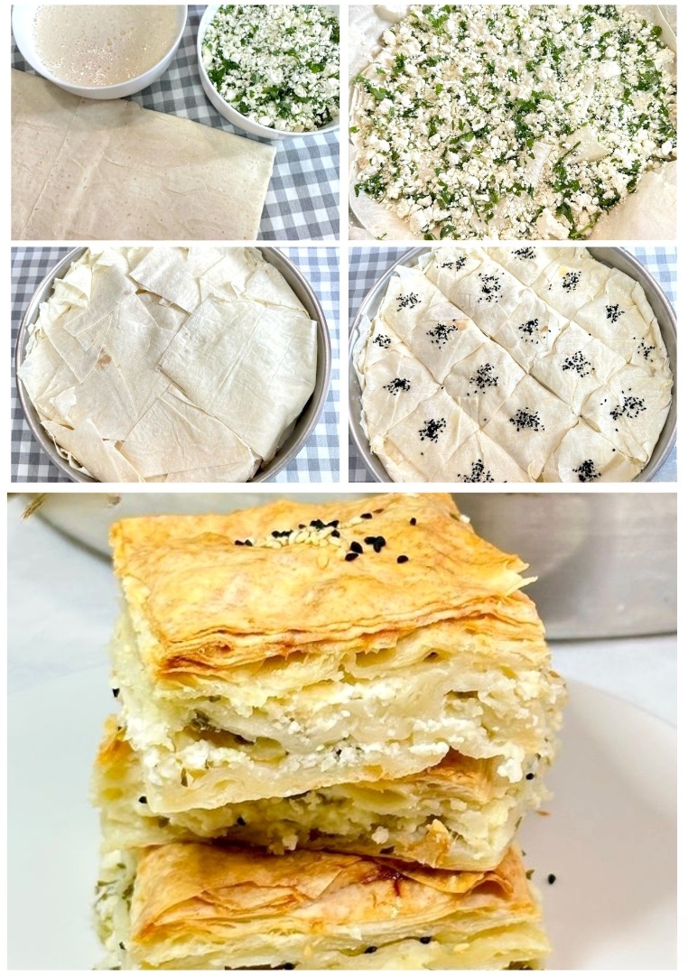 Su Böreği Tadında Hazır Yufkadan Peynirli Börek Tarifi
