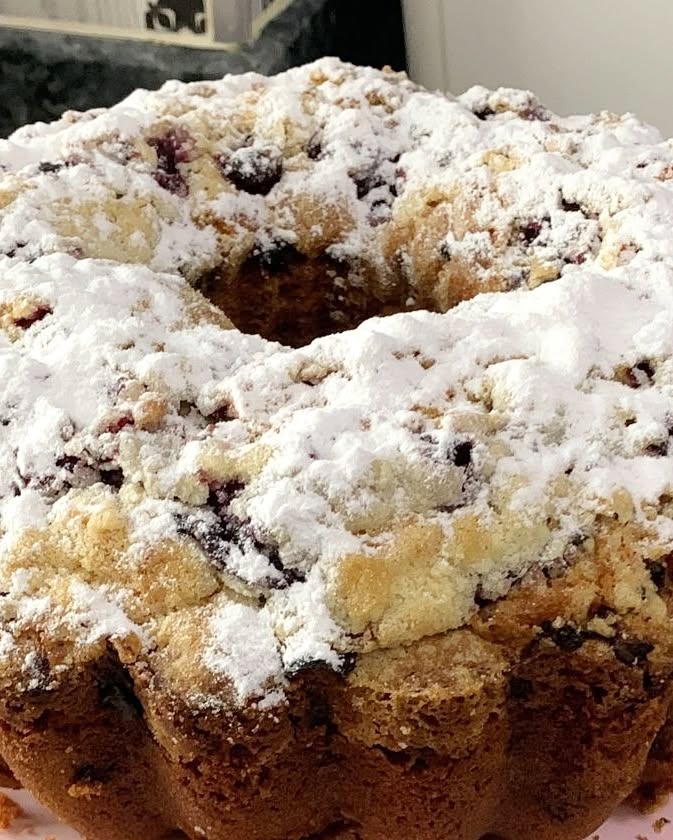 Crumble'li Böğürtlenli Kek Tarifi