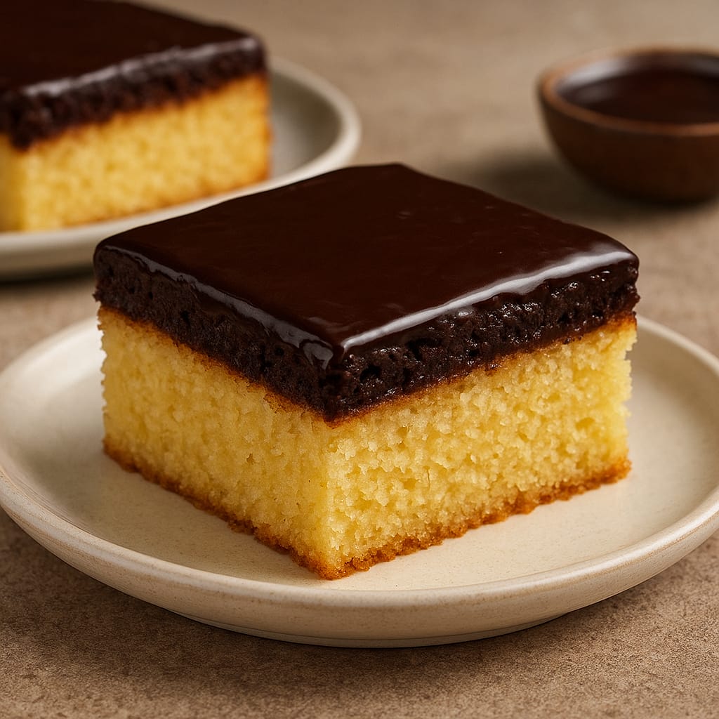 Brownie Kaplamalı İrmikli Şerbetli Kek Tarifi