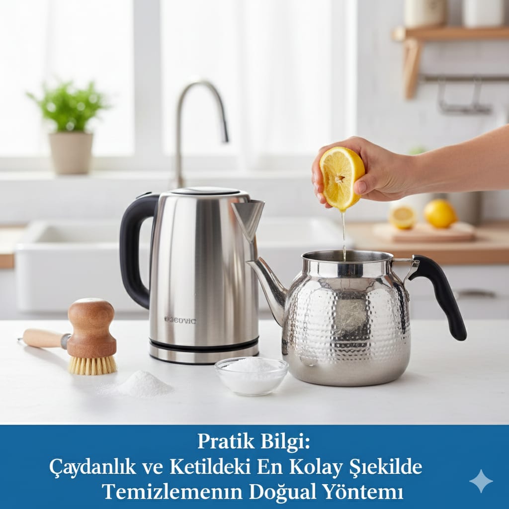 Çaydanlık ve Ketildeki Kireci En Kolay Şekilde Temizlemenin Doğal Yöntemi