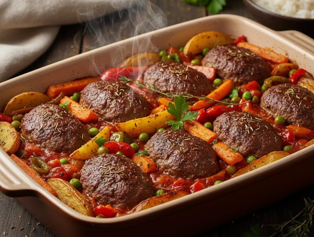 Fırında Garnitürlü Köfte Tarifi