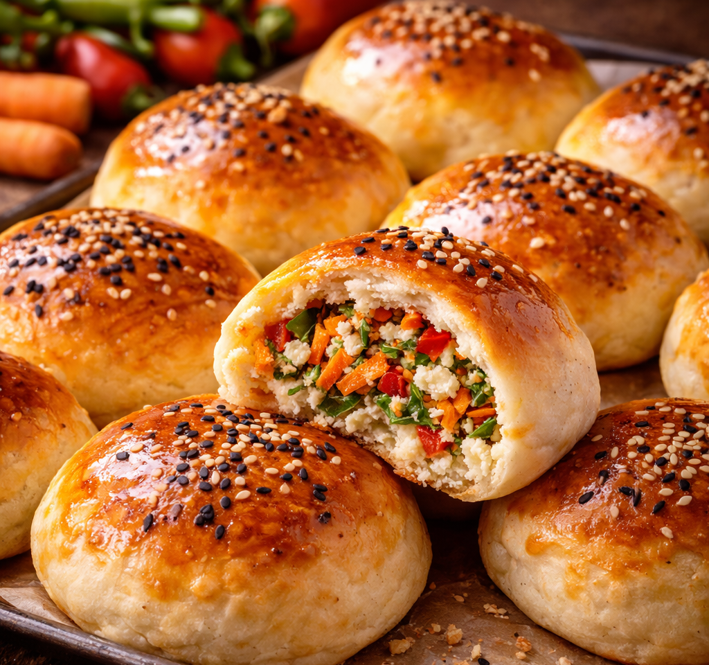 Sebzeli Gökkuşağı Poğaçası Tarifi