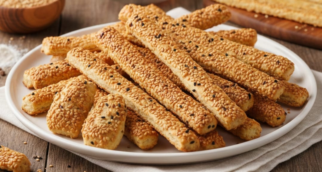 Susamlı Çubuk Kraker Tarifi