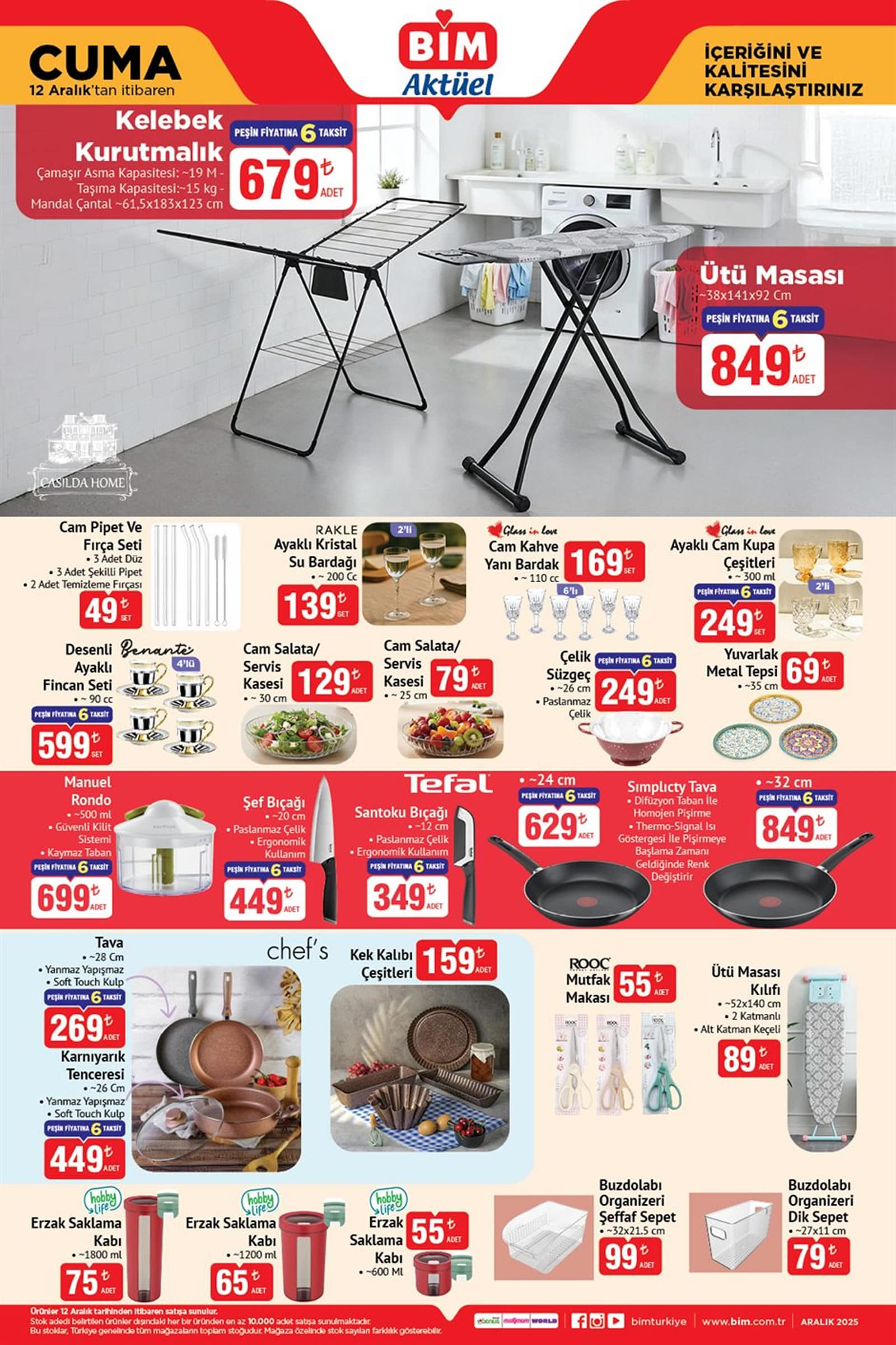 BİM 12 Aralık 2025 Aktüel Ürünler Kataloğu