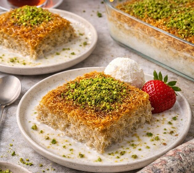 Soğuk Sütlü Fıstıklı Kadayıf Tarifi