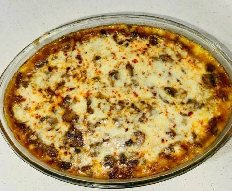 Fırında Patates Püreli Mantar Sote Tarifi