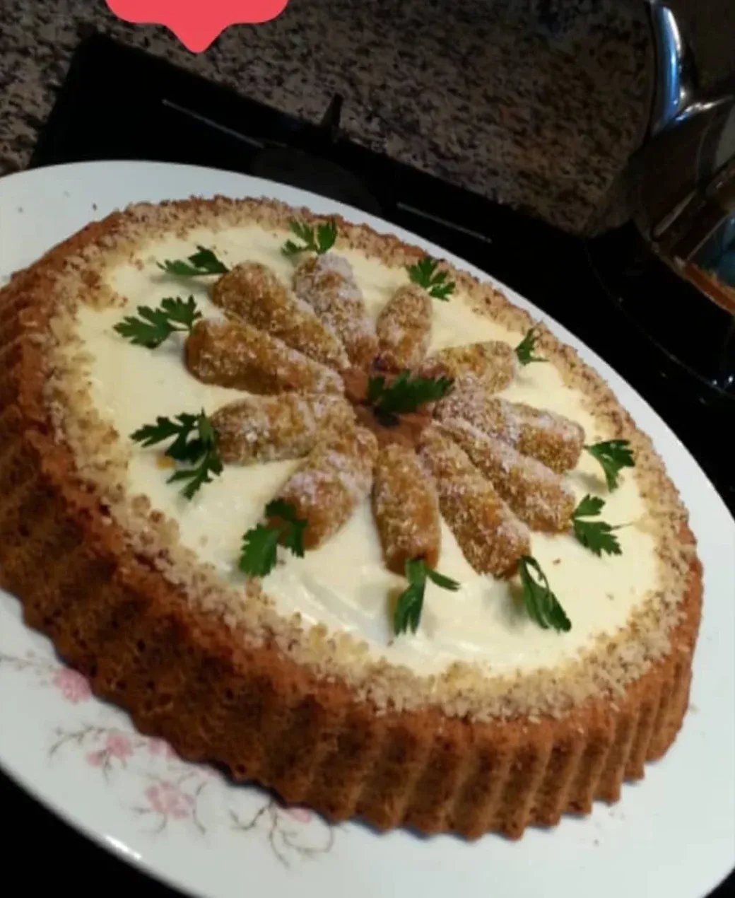 Muhallebili Havuçlu Tart Kek Tarifi