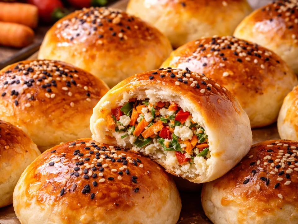 Sebzeli Gökkuşağı Poğaçası Tarifi