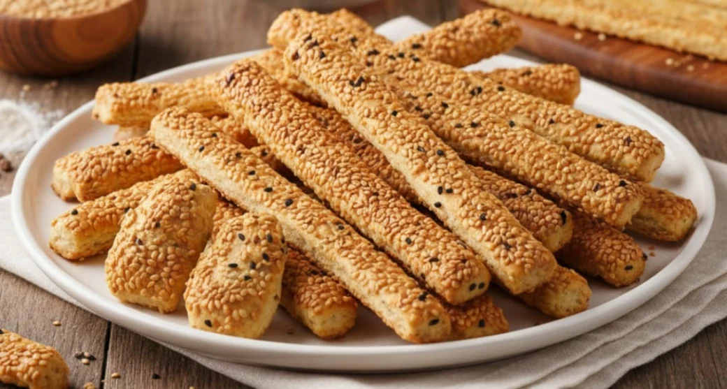 Susamlı Çubuk Kraker Tarifi