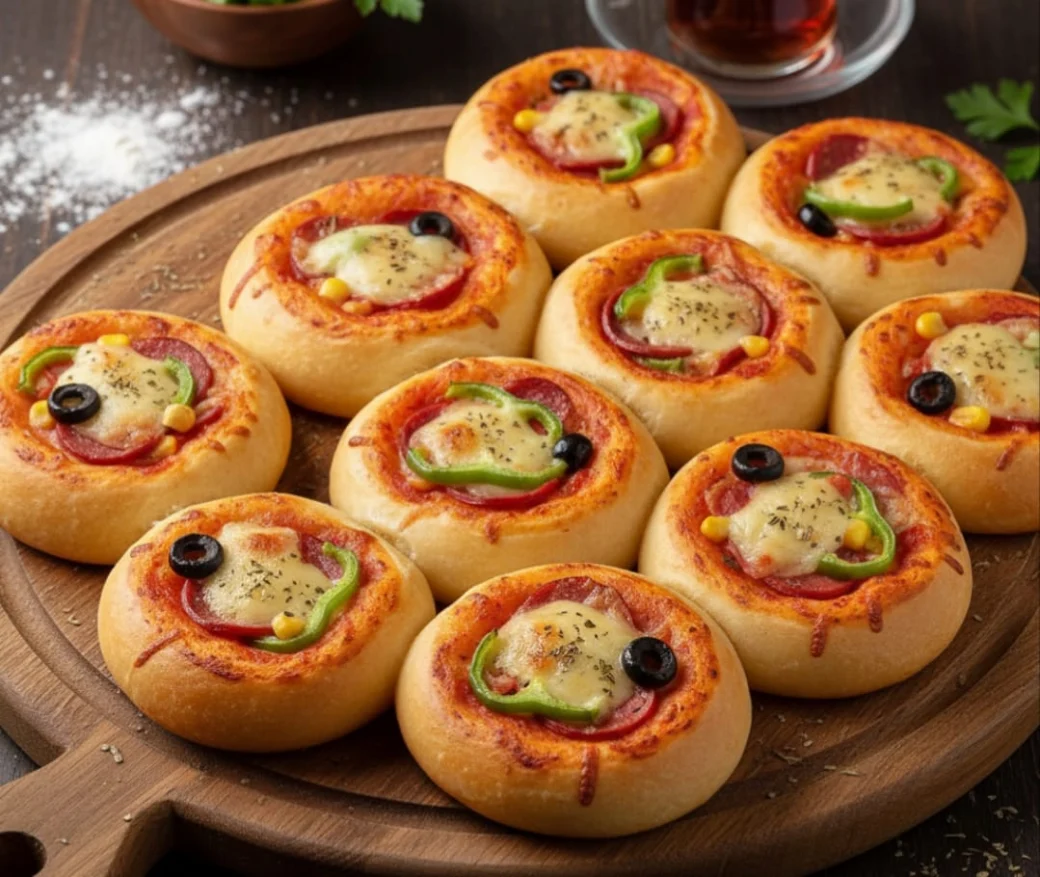 Mini Porsiyonluk Pizza Poğaça Tarifi