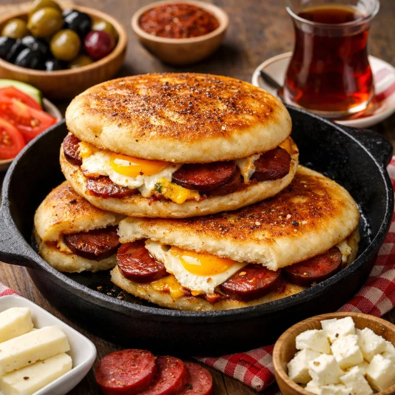 Sucuklu Yumurtalı Bazlama Tarifi