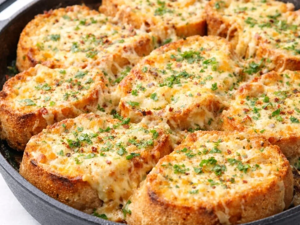 Fırında Kaşarlı Bayat Ekmek Dilimleri Tarifi