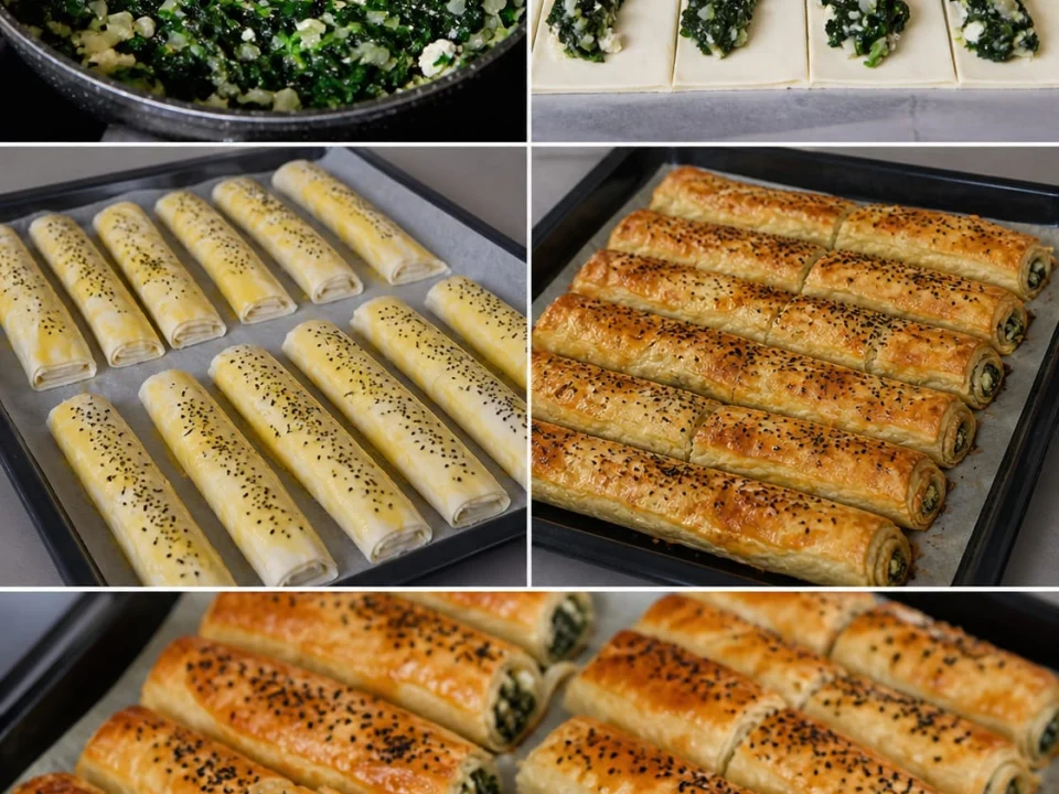Ispanaklı Milföy Börek Tarifi